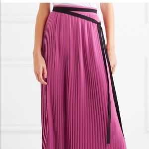 MM6 Maison Margiela Pleated Crepe Maxi Skirt
